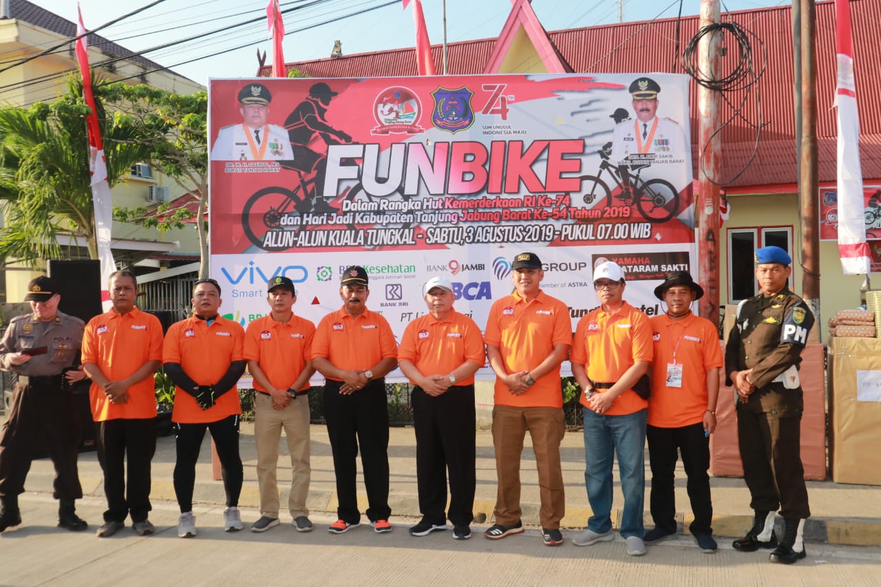 Fun Bike, Meriahkan Rangkaian Hari Jadi Kabupaten Tanjabarat Ke 54 Dan HUT RI Ke 74