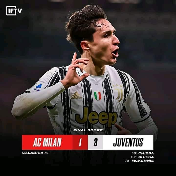 Juventus Tumbangkan Ac Milan 3-1 di San Siro