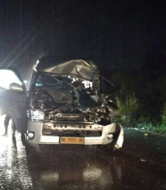 Mobil Ayu Transport Alami Kecelakaan di Jalan Lintas Sarolangun - Merangin