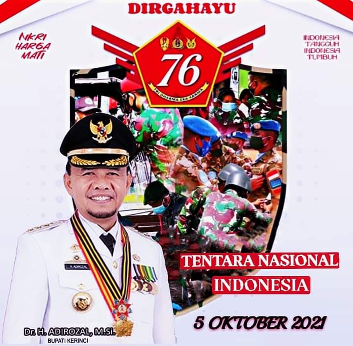 Bupati Adirozal: Dirgahayu TNI yang ke-76