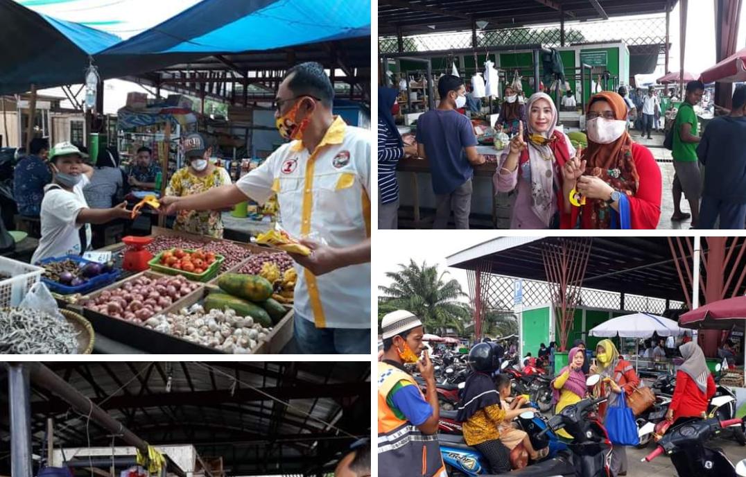 Tim Pemenangan CE-Ratu Cerahkan Juru Parkir, Pedagang, Hingga Ojek Pasar Kota Jambi