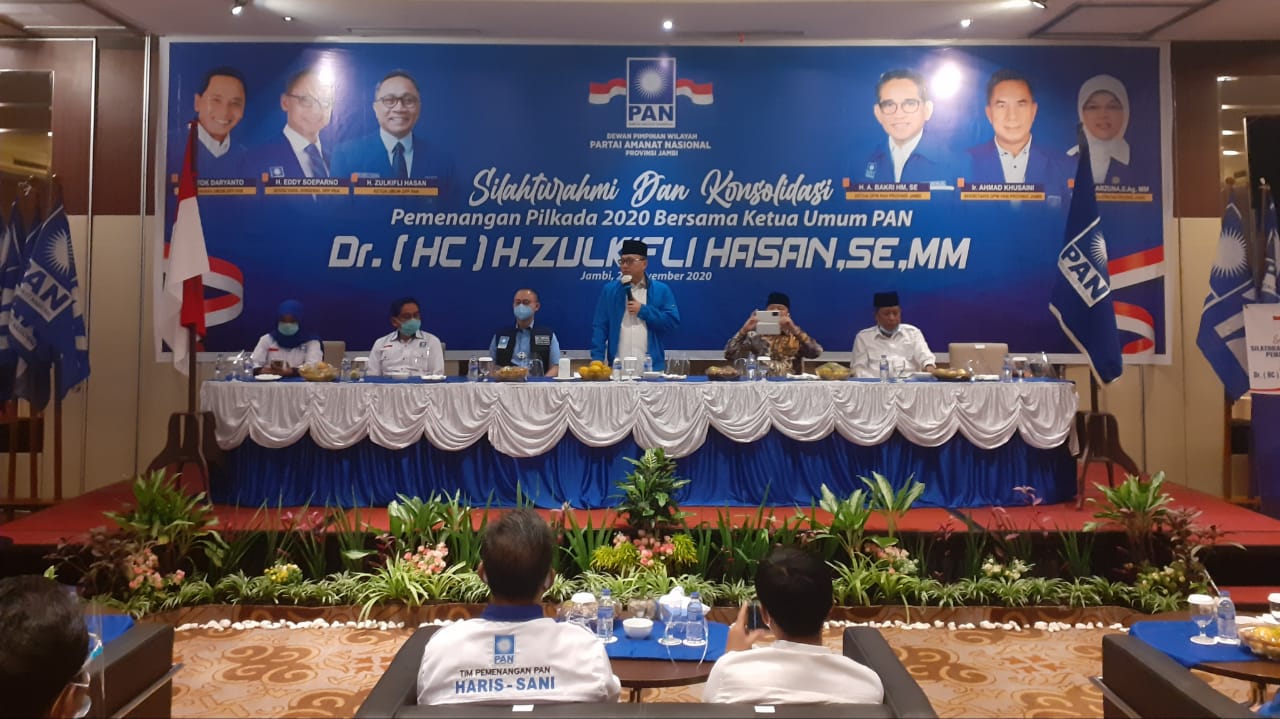 Abdullah Sani Hadiri Konsolidasi Pemenangan Pilkada DPW PAN Jambi Bersama Zulhas