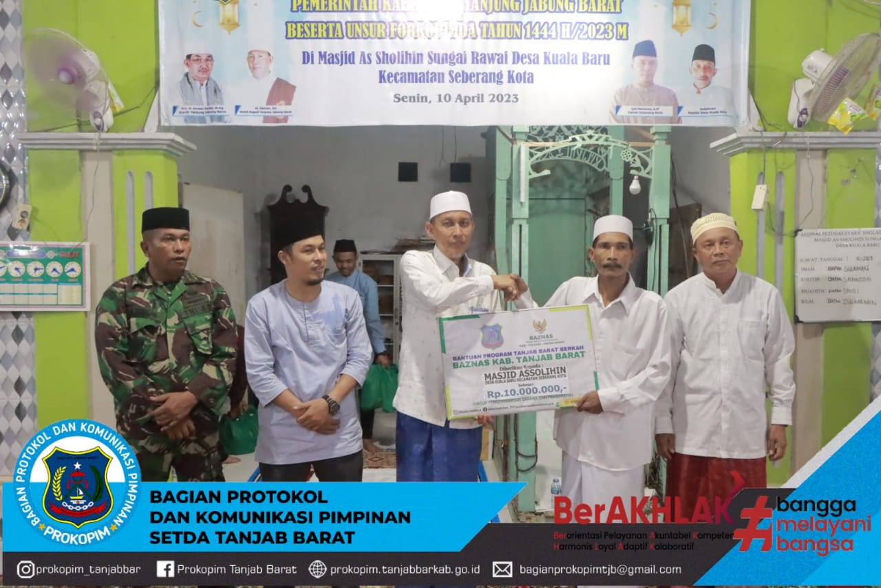 Pemkab Tanjab Barat Kembali Gelar Safari Ramadhan Ke masjid As-Sholihin Sungai Rawai