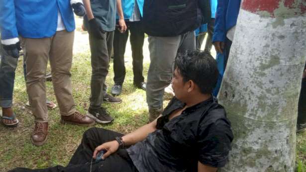 Demontrasi Mahasiswa Jambi Berujung Ricuh,Ketua PKC PMII Provinsi Jambi Menjadi Korban