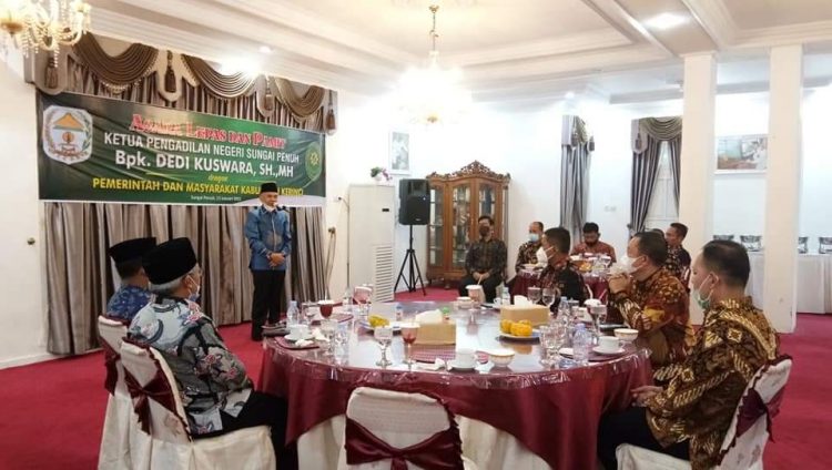 Bupati Adirozal dan Jajaran Pemkab Kerinci Lepas Pamit Ketua Pengadilan Negeri Sungai Penuh